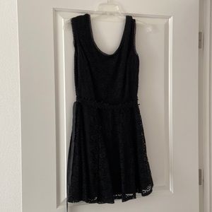 Cute black mini lace dress